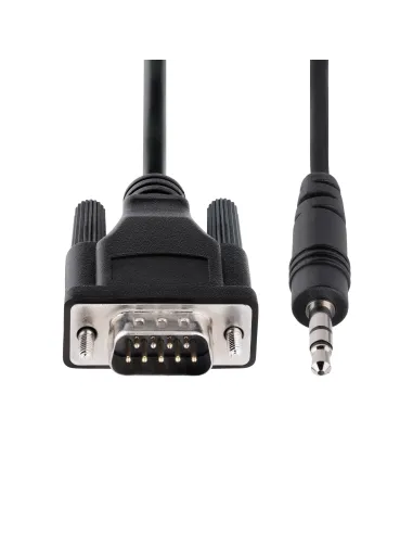 StarTech.com Cable de 1m Serie DB9 a 3,5mm para la Configuración de Dispositivos Serie - Cable RS232 DB9 macho a 3,5 mm para