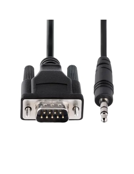 StarTech.com Cable de 1m Serie DB9 a 3,5mm para la Configuración de Dispositivos Serie - Cable RS232 DB9 macho a 3,5 mm para