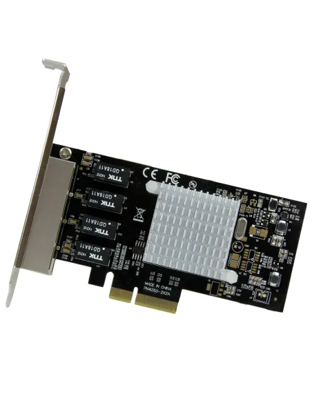 StarTech.com Tarjeta de Red PCI Express Ethernet Gigabit con 4 Puertos RJ45 Chipset Intel i350