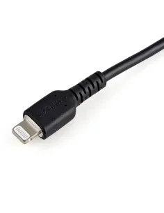 StarTech.com Cable Resistente USB-A a Lightning de 15 cm Negro - Cable de Sincronización y Carga USB Tipo A a Lightning con 2