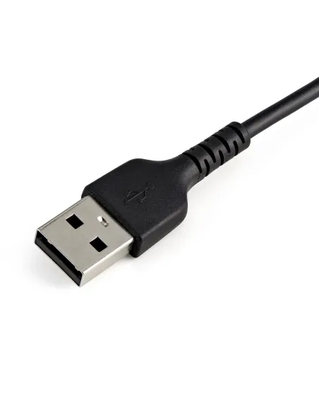 StarTech.com Cable Resistente USB-A a Lightning de 15 cm Negro - Cable de Sincronización y Carga USB Tipo A a Lightning con