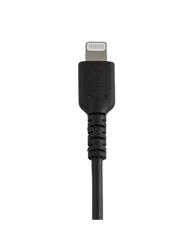 StarTech.com Cable Resistente USB-A a Lightning de 15 cm Negro - Cable de Sincronización y Carga USB Tipo A a Lightning con