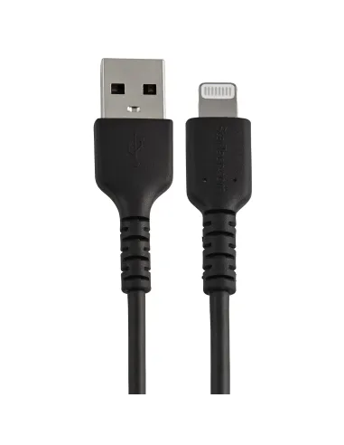 StarTech.com Cable Resistente USB-A a Lightning de 15 cm Negro - Cable de Sincronización y Carga USB Tipo A a Lightning con