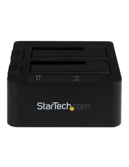 StarTech.com Docking Station eSATA USB 3.0 con UASP de 2 Bahías para Disco Duro o SSD SATA de 2,5 o 3,5 Pulgadas