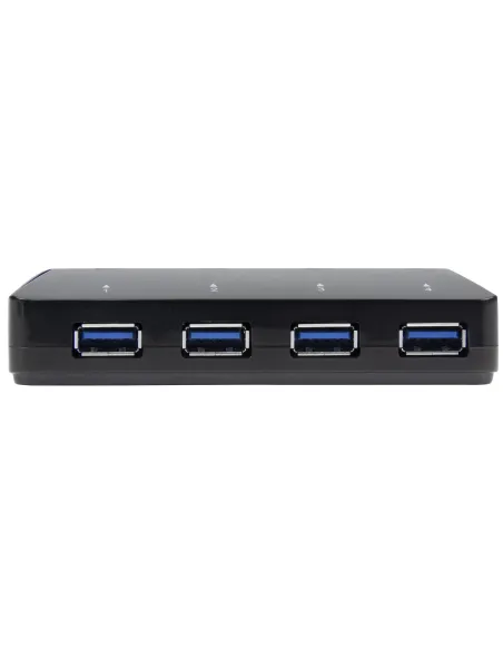 StarTech.com Concentrador USB 3.0 de 4 Puertos - 5Gbps - Ladrón con Puertos de Carga y Sincronización - Hub con 1 Puerto de 2,4A