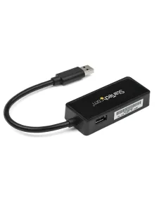 StarTech.com Adaptador Tarjeta de Red NIC Externa USB 3.0 de 1 Puerto Gigabit Ethernet RJ45 y Puerto USB - Negro 2