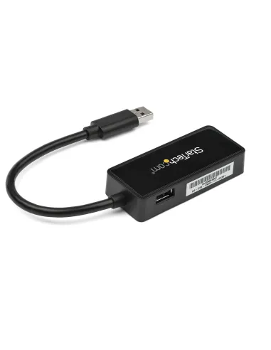 StarTech.com Adaptador Tarjeta de Red NIC Externa USB 3.0 de 1 Puerto Gigabit Ethernet RJ45 y Puerto USB - Negro