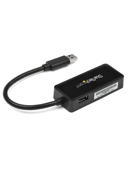 StarTech.com Adaptador Tarjeta de Red NIC Externa USB 3.0 de 1 Puerto Gigabit Ethernet RJ45 y Puerto USB - Negro