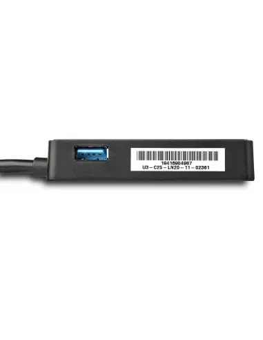 StarTech.com Adaptador Tarjeta de Red NIC Externa USB 3.0 de 1 Puerto Gigabit Ethernet RJ45 y Puerto USB - Negro