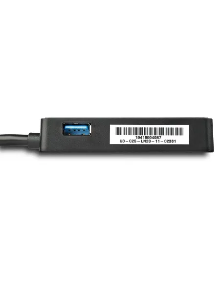 StarTech.com Adaptador Tarjeta de Red NIC Externa USB 3.0 de 1 Puerto Gigabit Ethernet RJ45 y Puerto USB - Negro