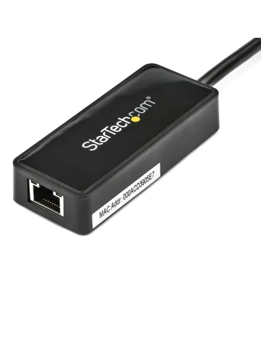 StarTech.com Adaptador Tarjeta de Red NIC Externa USB 3.0 de 1 Puerto Gigabit Ethernet RJ45 y Puerto USB - Negro