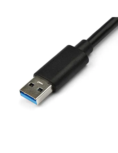 StarTech.com Adaptador Tarjeta de Red NIC Externa USB 3.0 de 1 Puerto Gigabit Ethernet RJ45 y Puerto USB - Negro