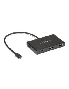 StarTech.com Adaptador USB-C Multimonitor de 3 Puertos - Hub Concentrador MST USB Tipo C a 3 Puertos HDMI - Divisor Splitter