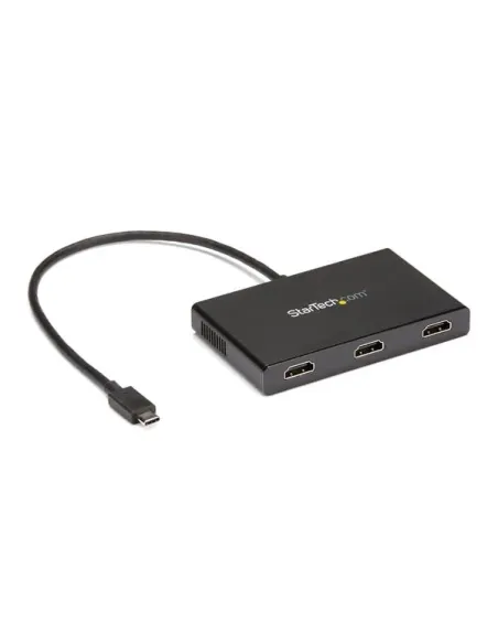 StarTech.com Adaptador USB-C Multimonitor de 3 Puertos - Hub Concentrador MST USB Tipo C a 3 Puertos HDMI - Divisor Splitter