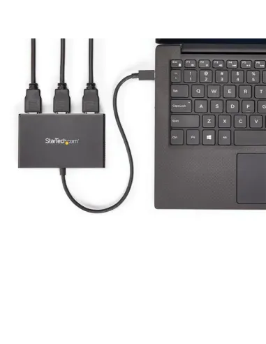 StarTech.com Adaptador USB-C Multimonitor de 3 Puertos - Hub Concentrador MST USB Tipo C a 3 Puertos HDMI - Divisor Splitter