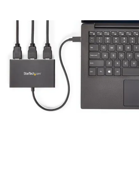 StarTech.com Adaptador USB-C Multimonitor de 3 Puertos - Hub Concentrador MST USB Tipo C a 3 Puertos HDMI - Divisor Splitter