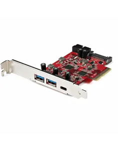 StarTech.com Tarjeta PCIe de 5 Puertos USB -Tarjeta PCI Express USB 3.2 Gen 2 (10Gbps)con 1 Puerto USB-C y 2 Puertos USB-A - 1 2