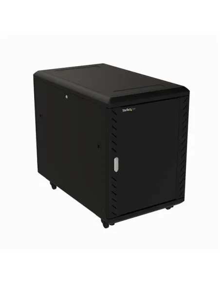 StarTech.com Armario Rack para Servidores 15U 19" 4 Columnas - Rack de Servidores con Cerradura y Seguro - Rack con Ruedas y