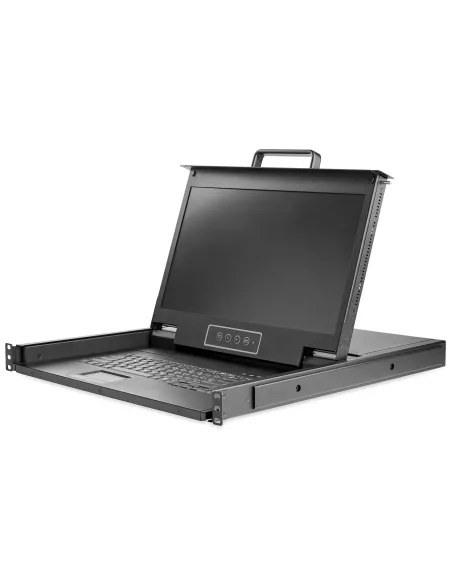 StarTech.com Consola KVM HD 1080p de Montaje en Rack de Servidores - Teclado QWERTY - KVM de 1 Puerto VGA con Monitor LCD de