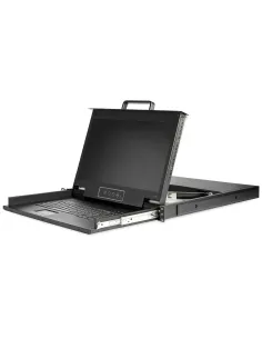 StarTech.com Consola KVM HD 1080p de Montaje en Rack de Servidores - Teclado QWERTY - KVM de 1 Puerto VGA con Monitor LCD de 2