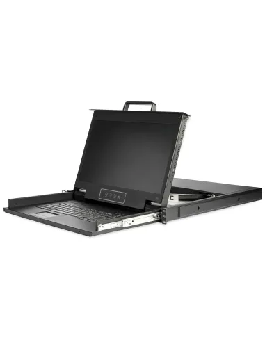 StarTech.com Consola KVM HD 1080p de Montaje en Rack de Servidores - Teclado QWERTY - KVM de 1 Puerto VGA con Monitor LCD de