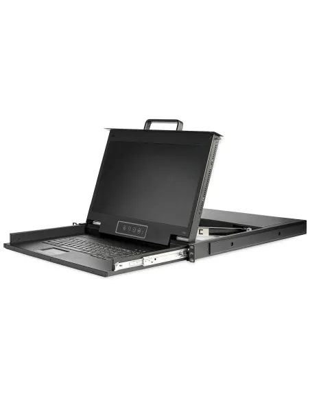 StarTech.com Consola KVM HD 1080p de Montaje en Rack de Servidores - Teclado QWERTY - KVM de 1 Puerto VGA con Monitor LCD de