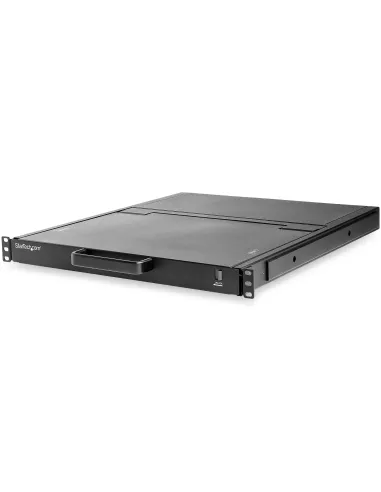 StarTech.com Consola KVM HD 1080p de Montaje en Rack de Servidores - Teclado QWERTY - KVM de 1 Puerto VGA con Monitor LCD de