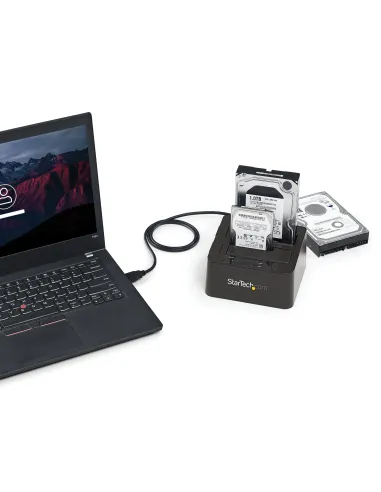 StarTech.com Docking Station de 2 Bahías - USB 3.1 a SATA - USB 3.1 (10 Gbps) - SATA I II III de 2,5 3,5" - Base de