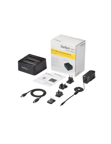 StarTech.com Docking Station de 2 Bahías - USB 3.1 a SATA - USB 3.1 (10 Gbps) - SATA I II III de 2,5 3,5" - Base de
