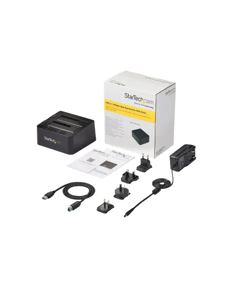 StarTech.com Docking Station de 2 Bahías - USB 3.1 a SATA - USB 3.1 (10 Gbps) - SATA I II III de 2,5 3,5" - Base de