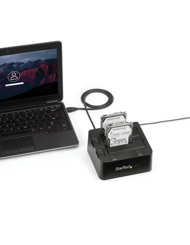 StarTech.com Docking Station de 2 Bahías USB 3.0 a SATA - Base de Acoplamiento USB de Discos Duros SSD SATA I II III de