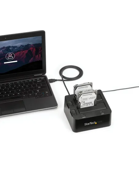 StarTech.com Docking Station de 2 Bahías USB 3.0 a SATA - Base de Acoplamiento USB de Discos Duros SSD SATA I II III de