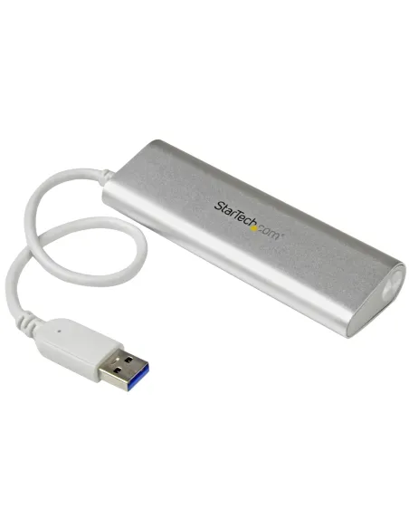 StarTech.com Hub Ladrón USB 3.0 de 4 Puertos - Hub Concentrador USB-A - Alimentado por el Bus - 5Gbps - Hub USB Portátil -