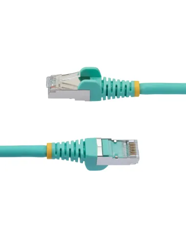 StarTech.com Cable de 5m de Red Ethernet CAT6a - Aguamarina - Low Smoke Zero Halogen (LSZH) - 10GbE - 500MHz - PoE++ de 100W -