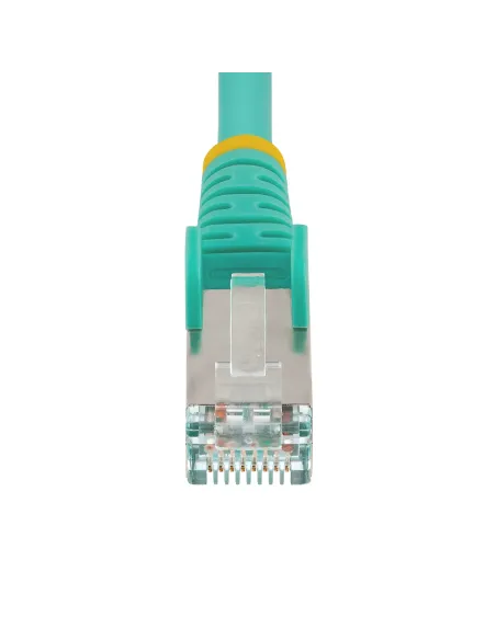 StarTech.com Cable de 5m de Red Ethernet CAT6a - Aguamarina - Low Smoke Zero Halogen (LSZH) - 10GbE - 500MHz - PoE++ de 100W -
