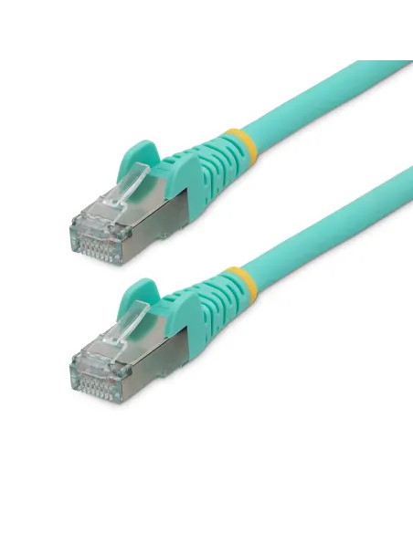 StarTech.com Cable de 7,5m de Red Ethernet CAT6a - Aguamarina - Low Smoke Zero Halogen (LSZH) - 10GbE - 500MHz - PoE++ de 100W