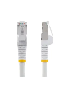 StarTech.com Cable de 0,5m de Red Ethernet CAT6a - Blanco - Low Smoke Zero Halogen (LSZH) - 10GbE - 500MHz - PoE++ de 100W - 2