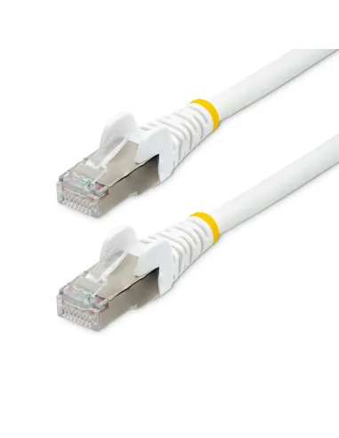StarTech.com Cable de 5m de Red Ethernet CAT6a - Blanco - Low Smoke Zero Halogen (LSZH) - 10GbE - 500MHz - PoE++ de 100W -