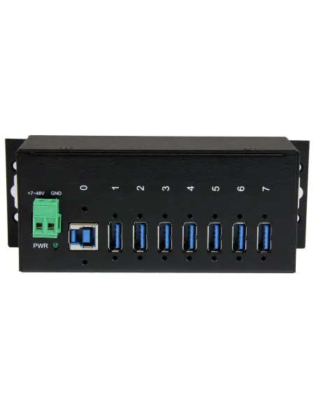 StarTech.com Hub Concentrador USB 3.0 de 7 Puertos - 5Gbps - Ladrón USB Industrial de Metal con Protección ESD y Protección de