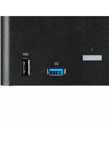 StarTech.com Switch Conmutador KVM de 2 Puertos DisplayPort 4K para 3 Monitores - Vídeo de 4K y 60Hz Ultra HD - HDR - Hub