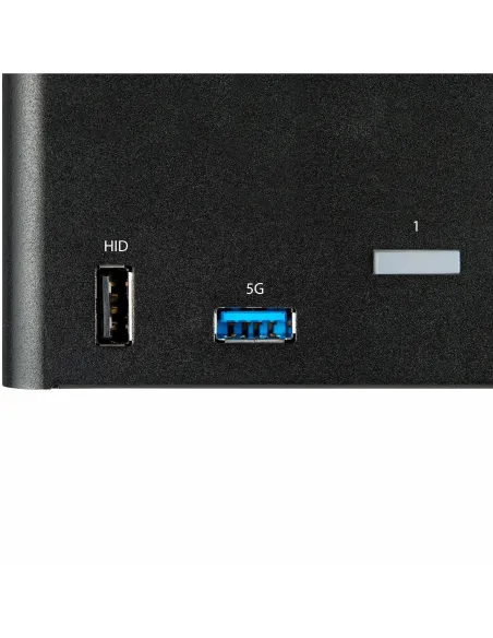StarTech.com Switch Conmutador KVM de 2 Puertos DisplayPort 4K para 3 Monitores - Vídeo de 4K y 60Hz Ultra HD - HDR - Hub