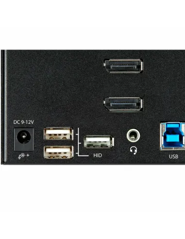 StarTech.com Switch Conmutador KVM de 2 Puertos DisplayPort 4K para 3 Monitores - Vídeo de 4K y 60Hz Ultra HD - HDR - Hub