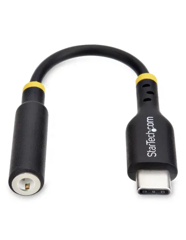 StarTech.com Adaptador de Audio USB-C a 3,5mm TRRS Minijack - Adaptador de Audio USB Tipo C para Auriculares con Micrófono -