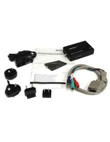 StarTech.com Adaptador Conversor de S-Video - Video Compuesto y por Componentes RCA a VGA