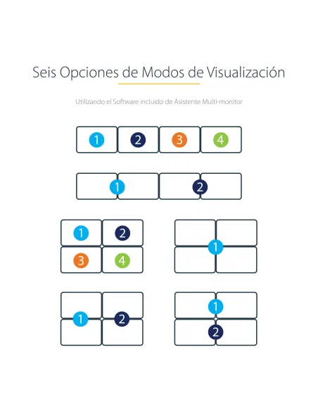 StarTech.com Adaptador USB-C a 4 Puertos HDMI - Tarjeta Gráfica y de Vídeo Externa - Dongle Llave USB Tipo C a 4x HDMI - 1080p