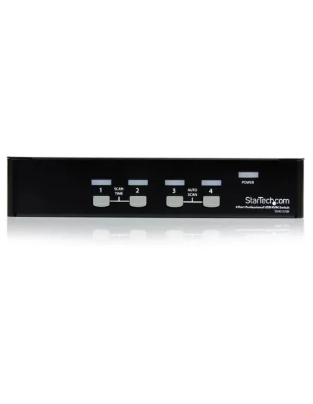 StarTech.com Conmutador Switch Profesional KVM 4 Puertos Vídeo VGA - USB - Hasta 1920x1440