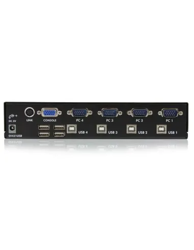 StarTech.com Conmutador Switch Profesional KVM 4 Puertos Vídeo VGA - USB - Hasta 1920x1440