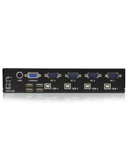 StarTech.com Conmutador Switch Profesional KVM 4 Puertos Vídeo VGA - USB - Hasta 1920x1440