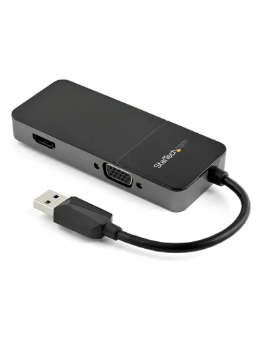 StarTech.com Cable Adaptador USB 3.0 a HDMI   VGA - 4K 1080 - Adaptador Gráfico Externo de Vídeo - Convertidor Externo de Vídeo