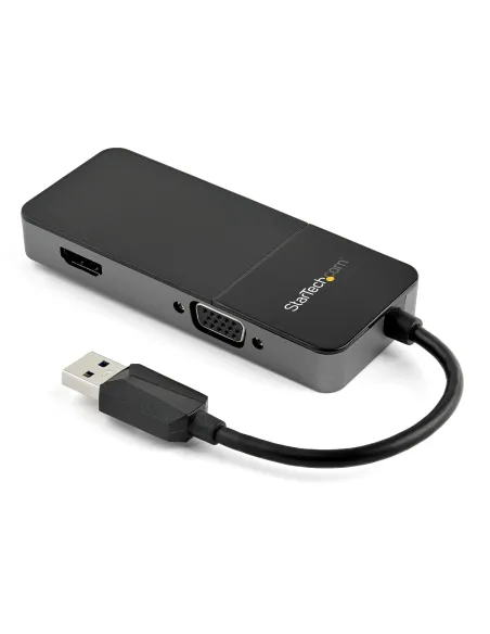 StarTech.com Cable Adaptador USB 3.0 a HDMI   VGA - 4K 1080 - Adaptador Gráfico Externo de Vídeo - Convertidor Externo de Vídeo